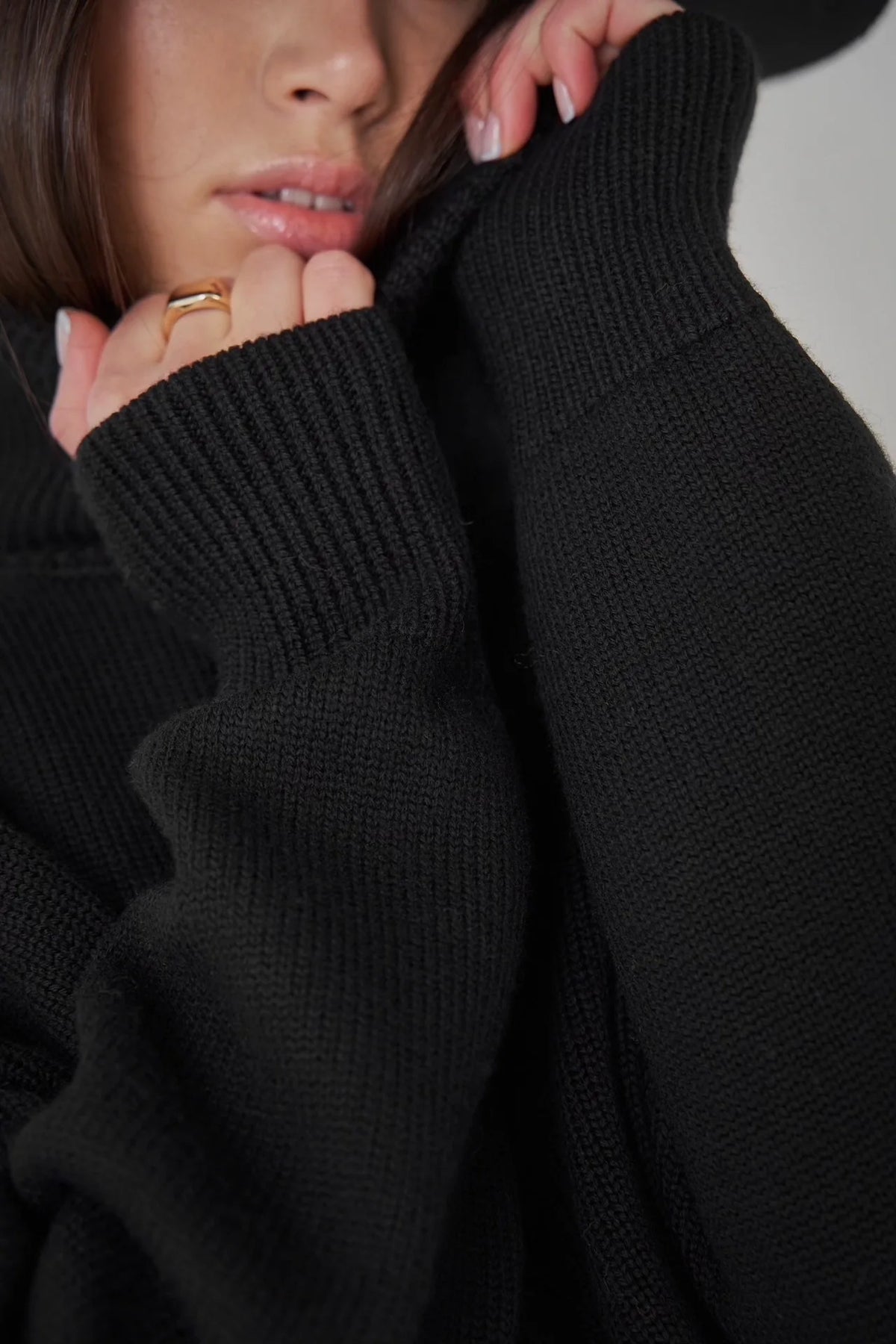 Bornladies Women Turtleneck Sweater CHIC Autumn Winter Thick Warm Pullover Top Oversized Casual Loose Knitted Jumper Female Pull