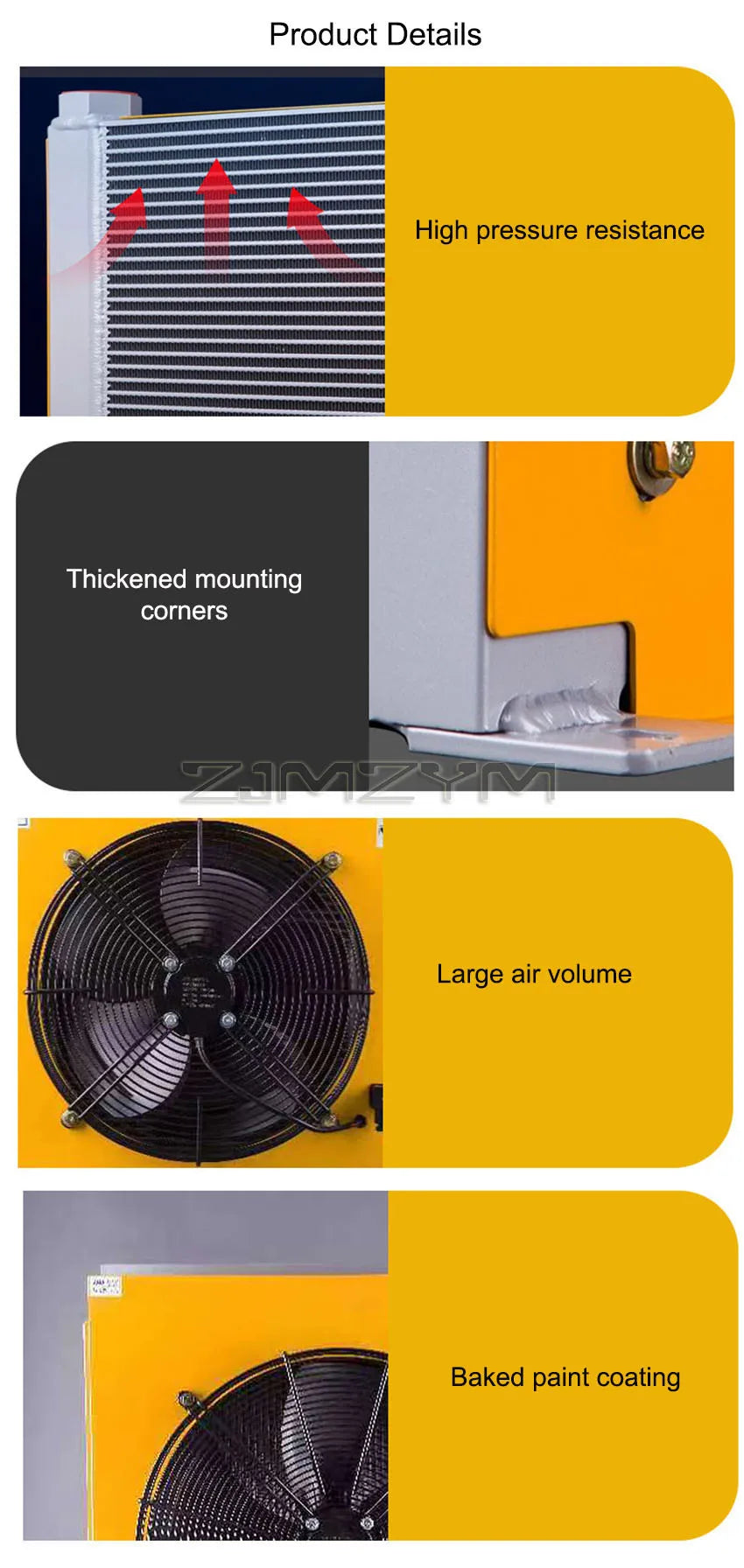 60L/min Hydraulic Air Cooler AH0608T Hot Selling Hardware Tools Air Cooled Oil Radiator Air Cooling Oil Cooler 380V 220V 24V 12V