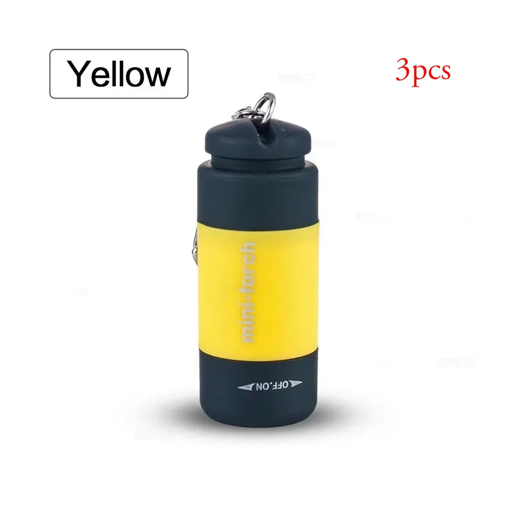 Pocket Keychain Flashlight Waterproof Outdoor Hiking Camping Mini FlashlightUSB Rechargeable LED Multifunctional Strong Light