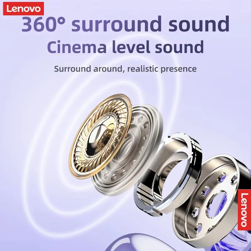 Lenovo TA210 TWS Wireless Bluetooth 5.3 Earphones Gaming Low Latency Dual Mode Music Earbuds Sports In-Ear Headset With Mic New