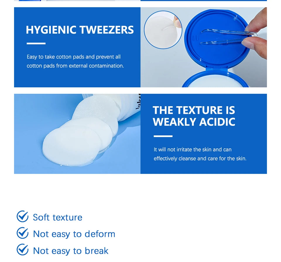 4.5% AHA Lactic Acid & 0.45% BHA 0-pore Toner Pad Salicylic Acid Dual-Textured Facial Toner Pads for Exfoliation and Pore Care