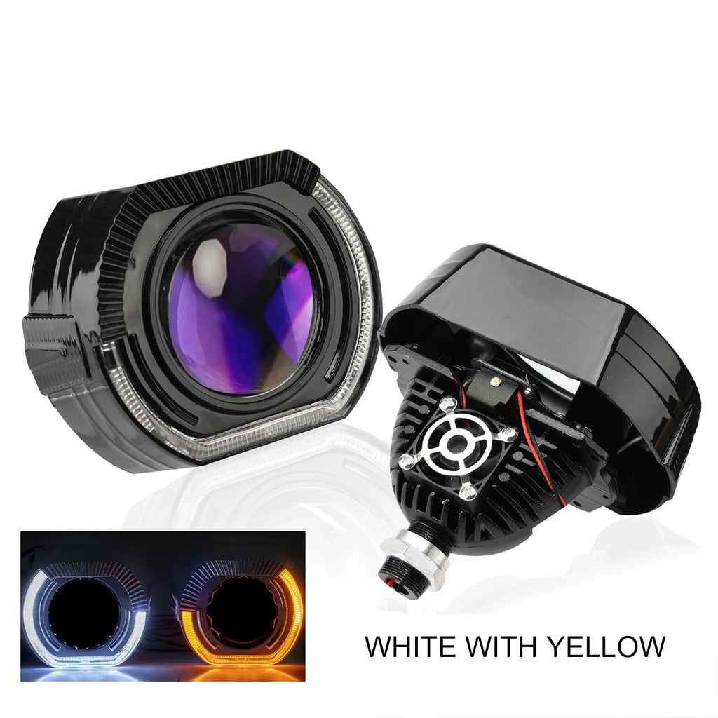 90W 2 PCS 3.0 Inch Blue Bi LED Projector Lens Universal Headlight Retrofit For H1 H4 H7 H11 Auto Light Headlamp Car Accessory