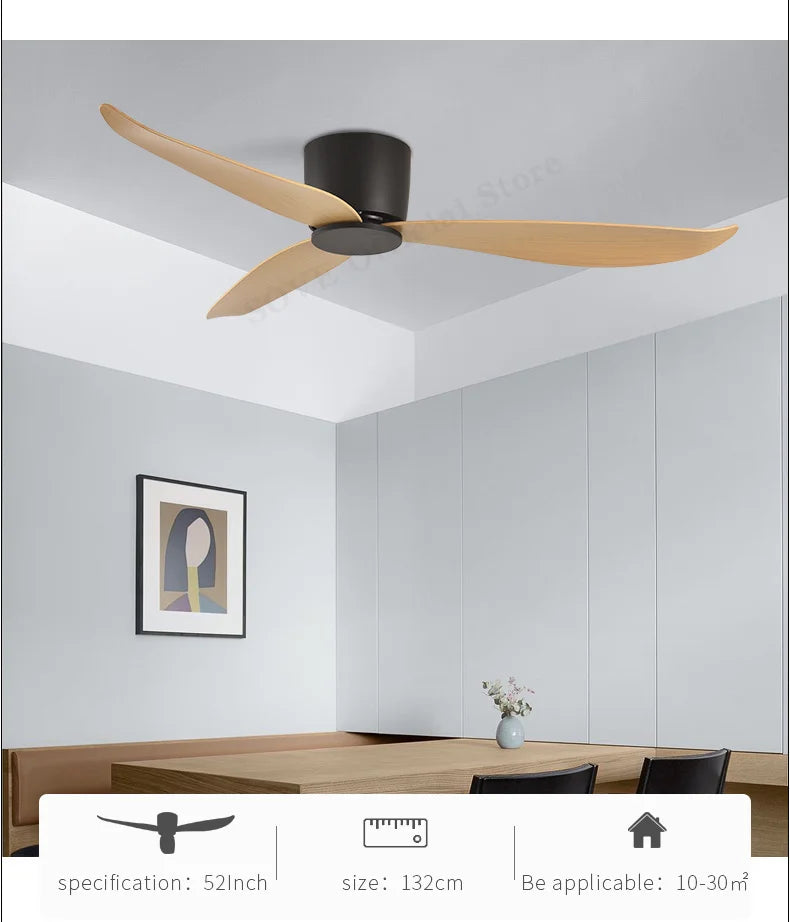 SOVE Ceiling Fan White Low Floor Ultra Thin 17cm DC Ceiling Fan With Remote Control Simple Ceiling Fans Without Light 220V