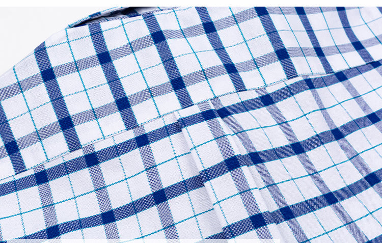 100% Pure Cotton Oxford Shirts for Men Long Sleeve  Plaid Shirt Striped Male Shirt BusinessTartan  Red Shirt Men Designer Shirts