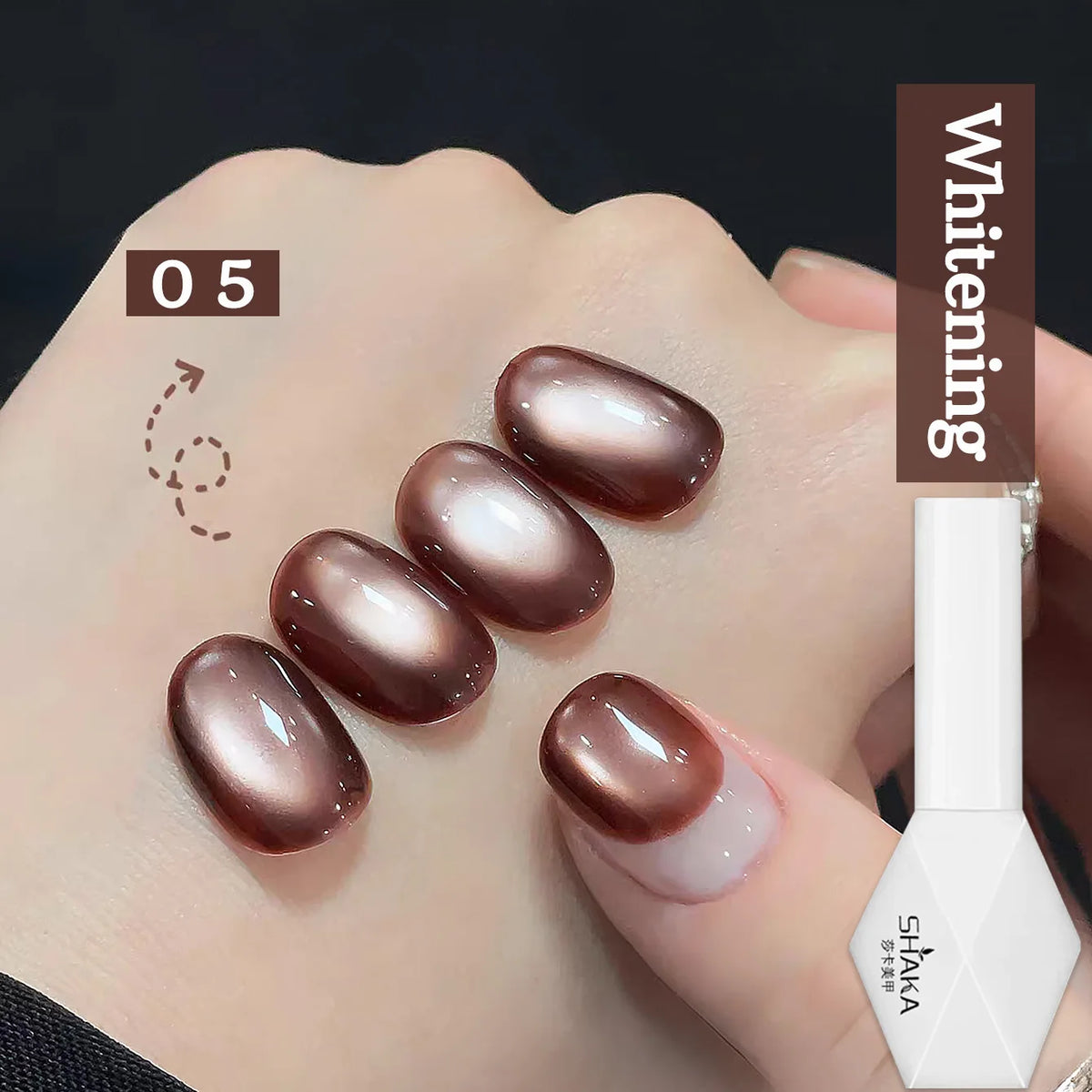 1-4pcs WS Autumn Winter Nails Pink Gold Cat's Eye Gel Nail Polish Glue Super Flash Golden Pink Porcelain White Glass Beads Gel