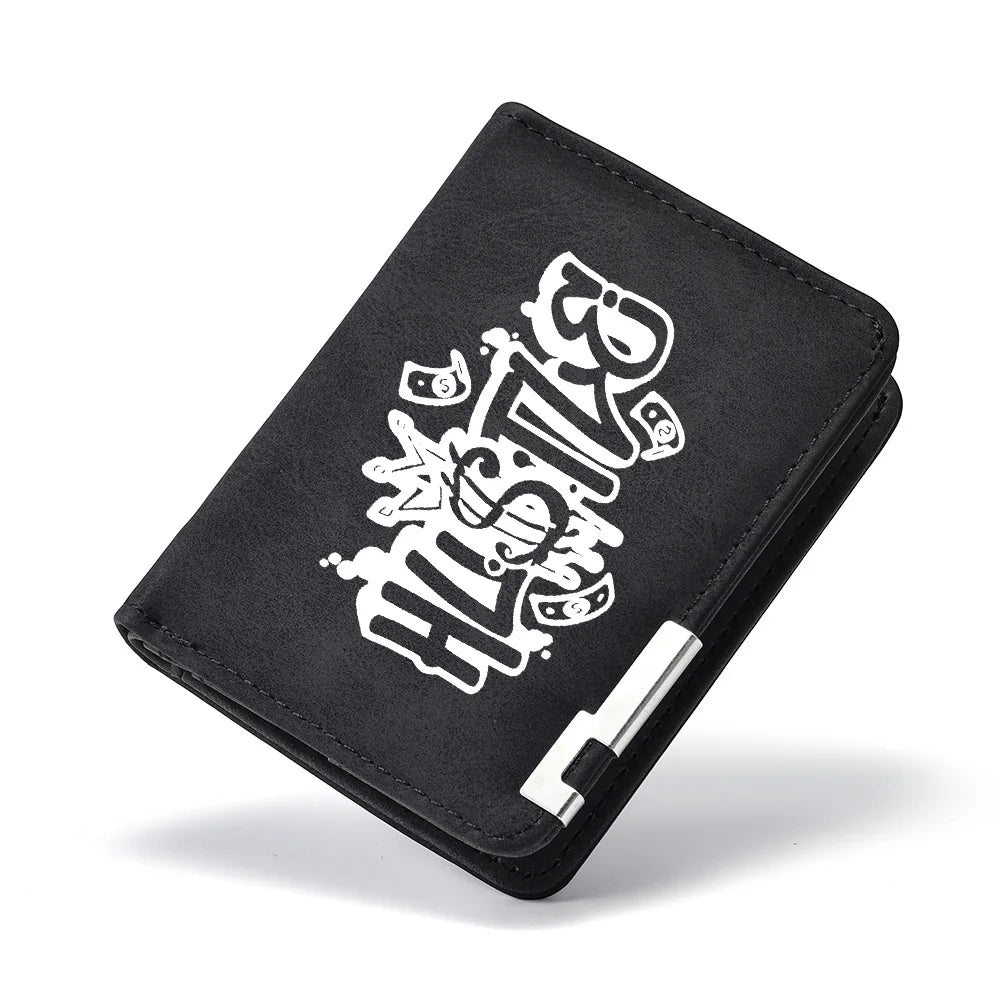 Men's Short Wallet, Featuring Multiple Card Slots, Card Holder, Double-fold Wallet, and a Fashionable Casual Men's Wallet.