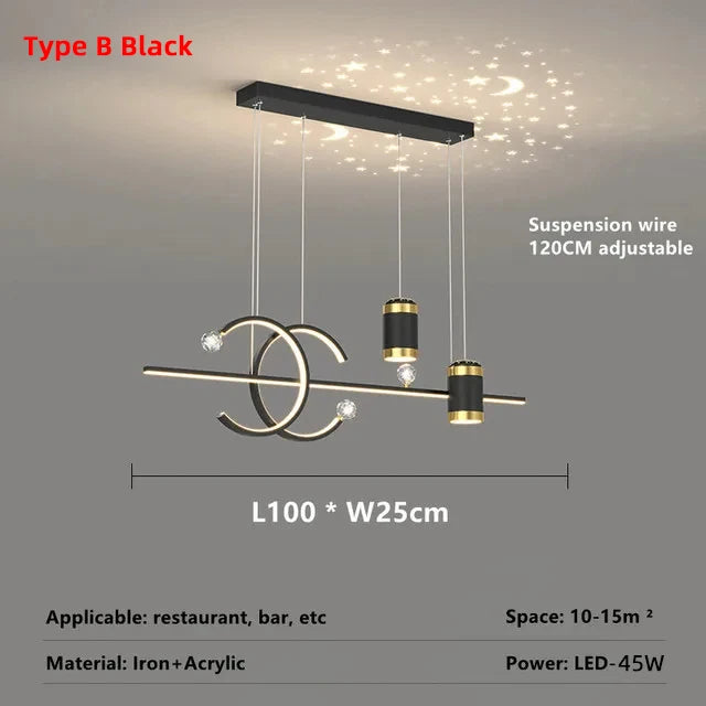 Modern Restaurant Pendant Lights LED Dining Tables Kitchens Ceiling Lights Modern Minimalist Hotels Bars Cafes Home Decor