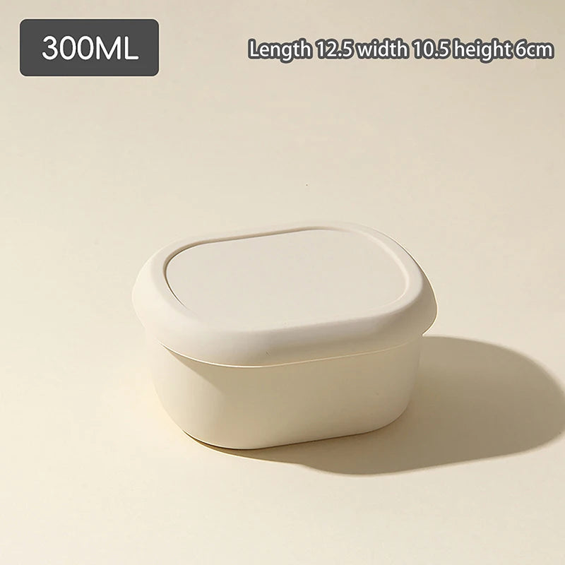 1/3Pcs New Food Grade Silicone Lunch Box With Lid Leak Proof 200 300 600ML Microwave Safe Food Container For Picnic