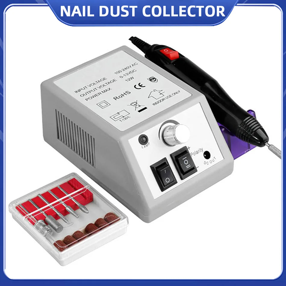 20000RPM Professional Nail Drill Machine Set Nail Files Drill Bits Gel Polish Remover Tools Low Noise Cutters Nail File Kit