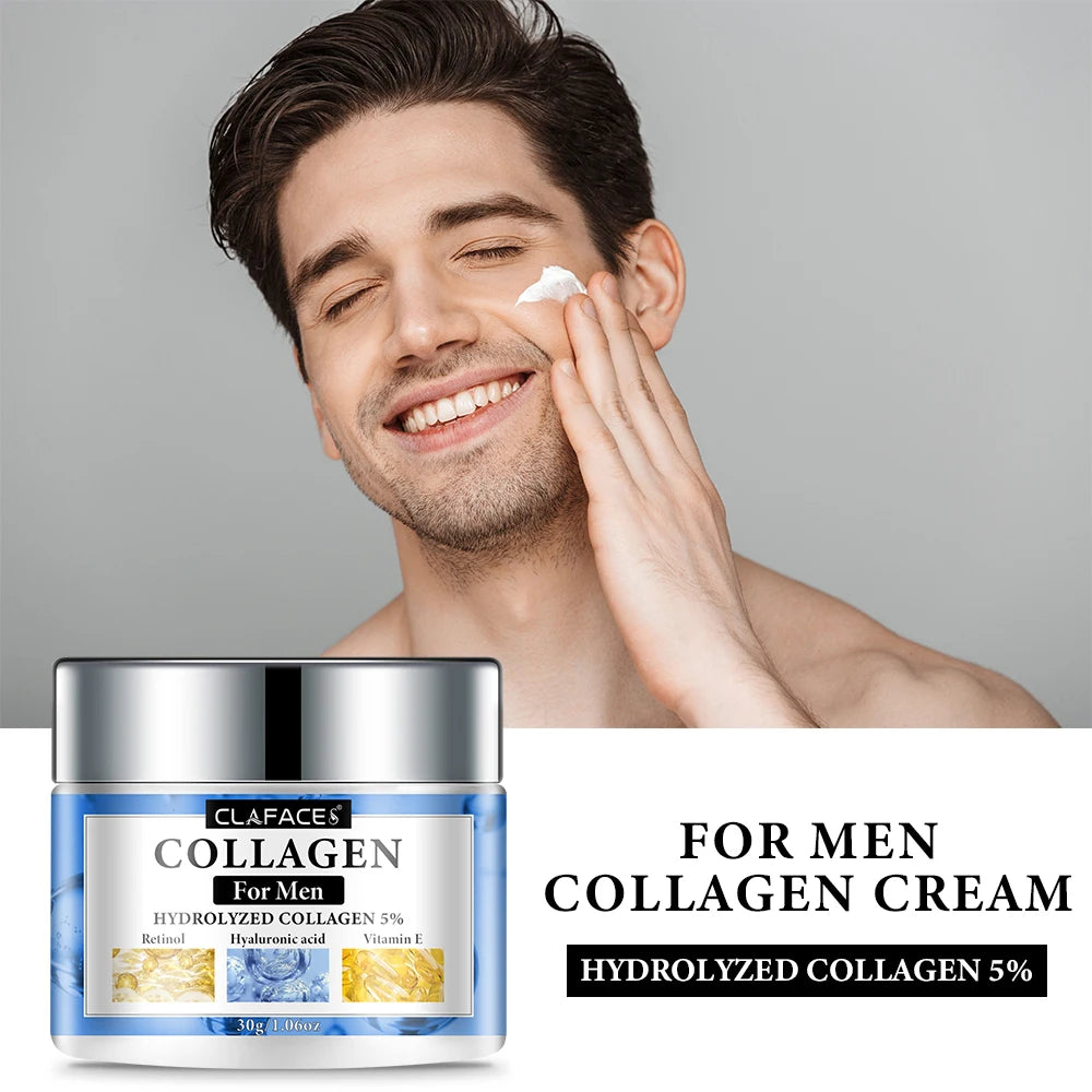 Smooth Wrinkle Cream for Men Remove Face & Neck Wrinkles Firming Moisturizing Skin Retinol Face Cream Younger Facial Treatment
