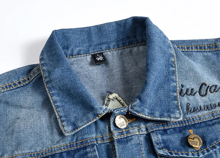 New Fashion Men Ripped Denim Waistcoats Sleeveless Jackets Light Blue Holes Denim Vests Male Cotton Slim Jeans Waistcoats 6XL