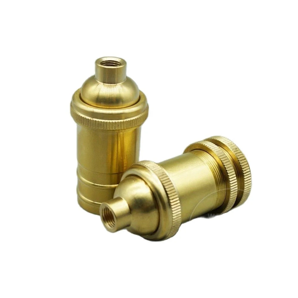E14 Brass Light Socket Bulbs Edison Retro DIY Pendant Lamp Holder Base Retro Edison Bulb Holder Candle Light Socket
