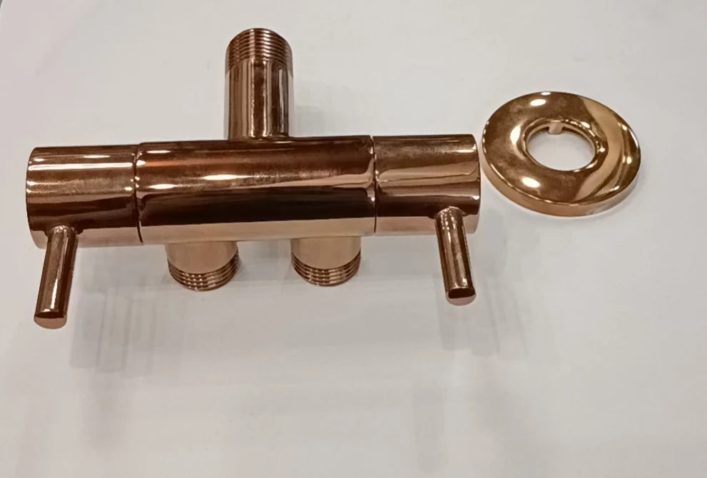 shine polish Rose Gold Hand Held Bidet Sprayer Stainless Steel Douche Kit Toilet Bidet Shattaf Copper Valve Jet Set sprayer head