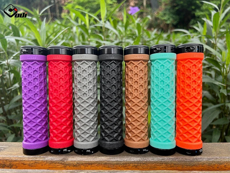 ODI Van Bicycle Handlebar Grips sillicone Lock-On Anti-slip Shock Absorption MTB Double Lock Ring for BMX Folding Bike Parts