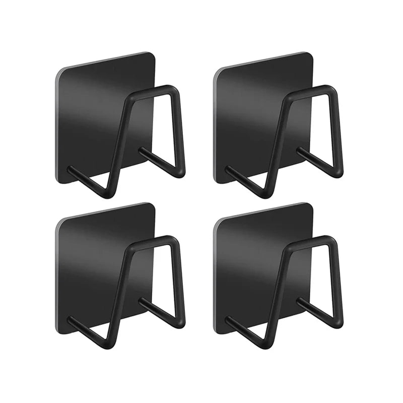Kitchen Stainless Steel Sink Shelf Sponges Holders Adhesive Drain Drying Rack Wall Hooks Accessories Storage Organizer