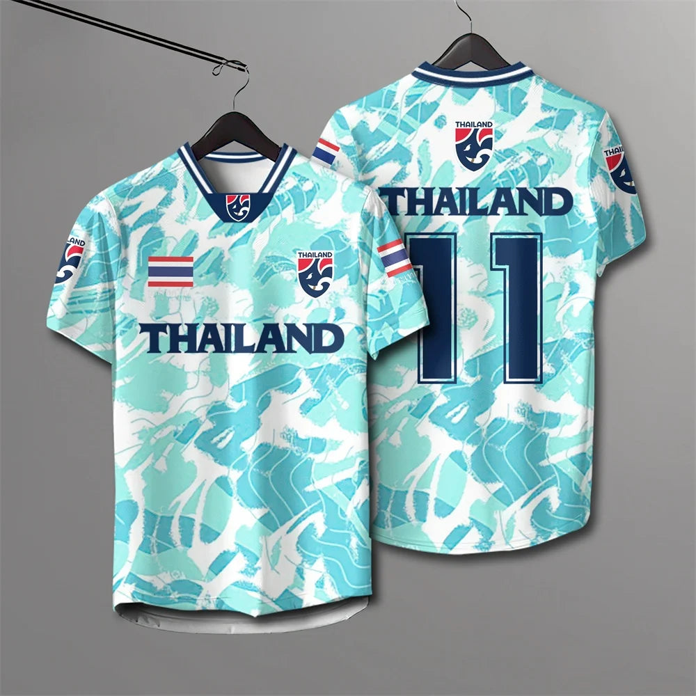 Thailand 3D Printed Short Sleeved Summer Street T-shirt Men's Breathable T-shirt Lightweight And Comfortable Short Sleeved Tops