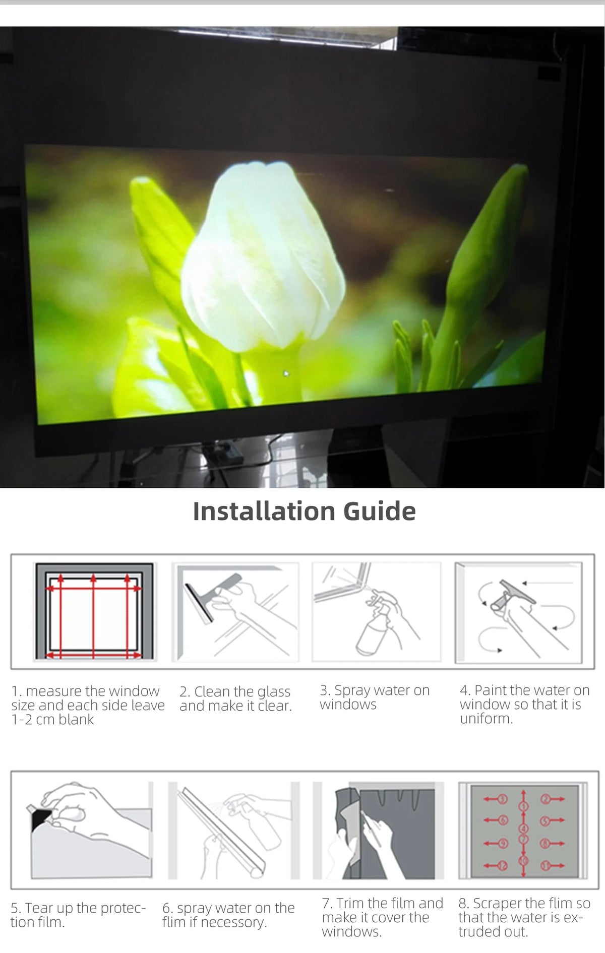 Customized 3D Hologram Film Holographic Screen Film with High Definition Transparent Rear Screen Projector Rear Projection Film