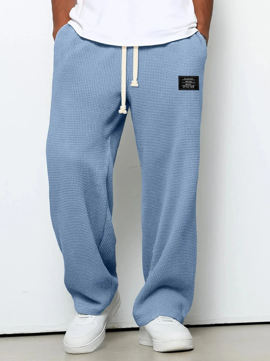Pant Men 2026 Casual Spring/Autumn Straight-Leg Sweatpants Wide-Leg Elastic Waist Sportswear Pants Men's Clothing