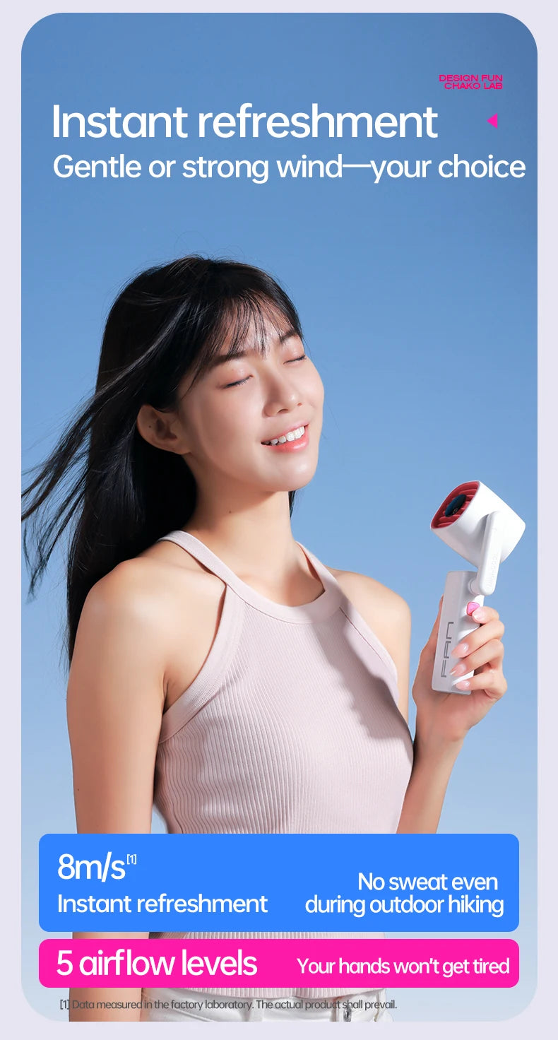 3-in-1 Foldable Rotating Fan (USB-Charged) Powerful airflow at 16,000 RPM, 120° rotation, suitable for various settings