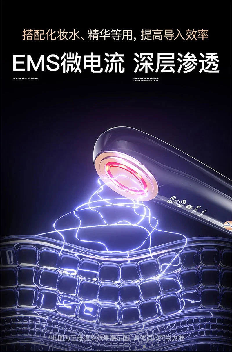 Home Use Facial Massager Anti Aging Microcurrent Device Red Light Therapy RF Skin Tightening Beauty Instrument For Face Lifting