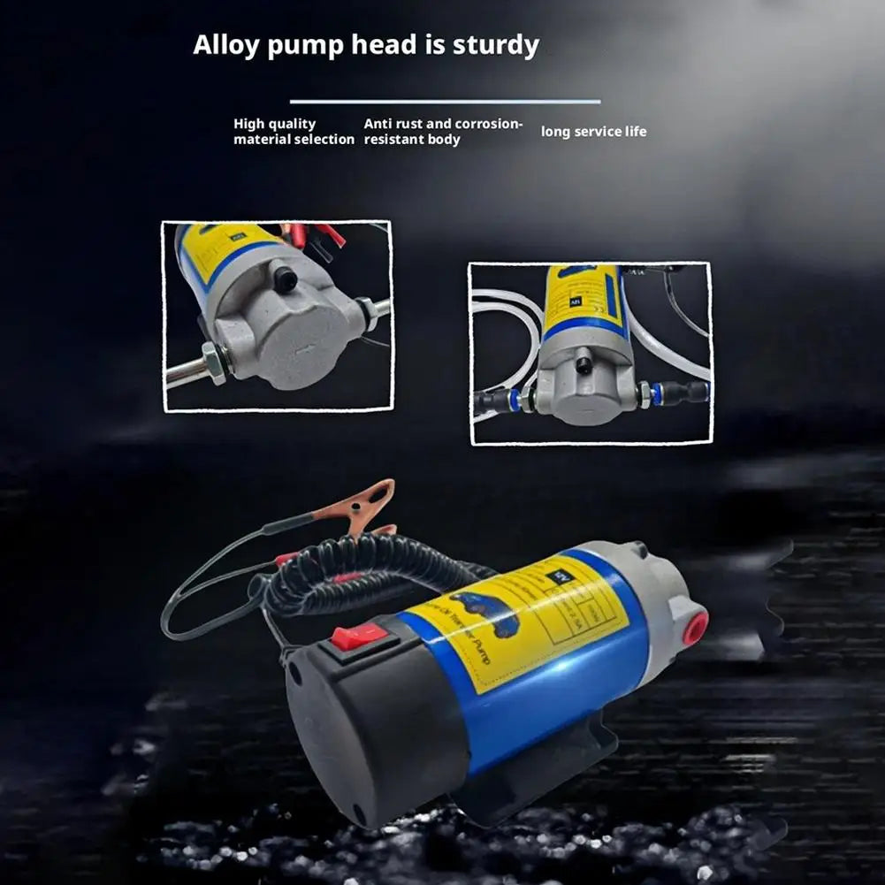 12V/24V Electric Scavenge Suction Transfer Change Pump Oil Transfer Pump 1-4L/min Motor Oil Diesel Extractor Pump For Car Boats