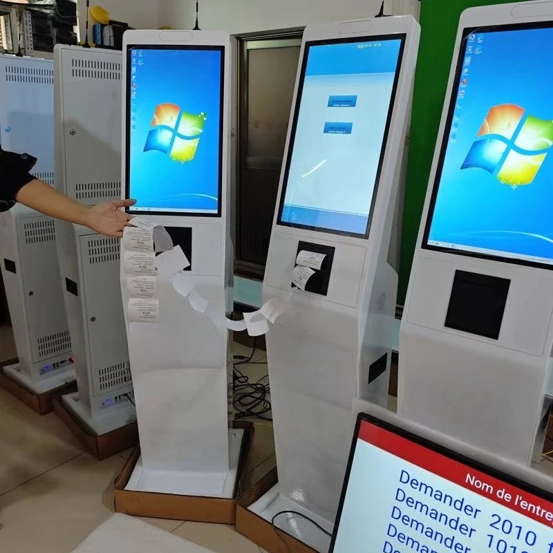 Indoor 18.5/21.5/23.6/32 Inch 350 nits windows capacitive Touch Kiosk Self Service Queue Management System LCD Display