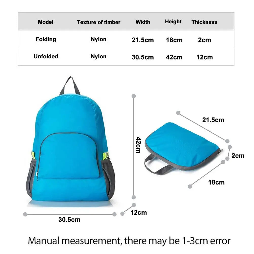 Foldable Outdoor Mountaineering Backpack Ultralight Nylon Waterproof Travel Daypack Bag Large Capacity Sports Hike Camping Bag