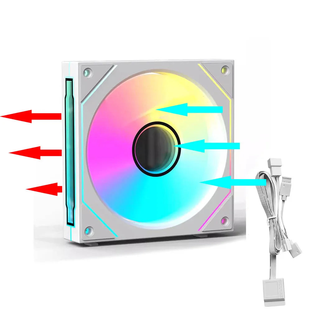 JUMPEAK MX120 Modular Stackable Splicing ARGB 240mm 360mm 120mm PC Case Cooling Fan Infinite Mirror For Computer Water Cooler