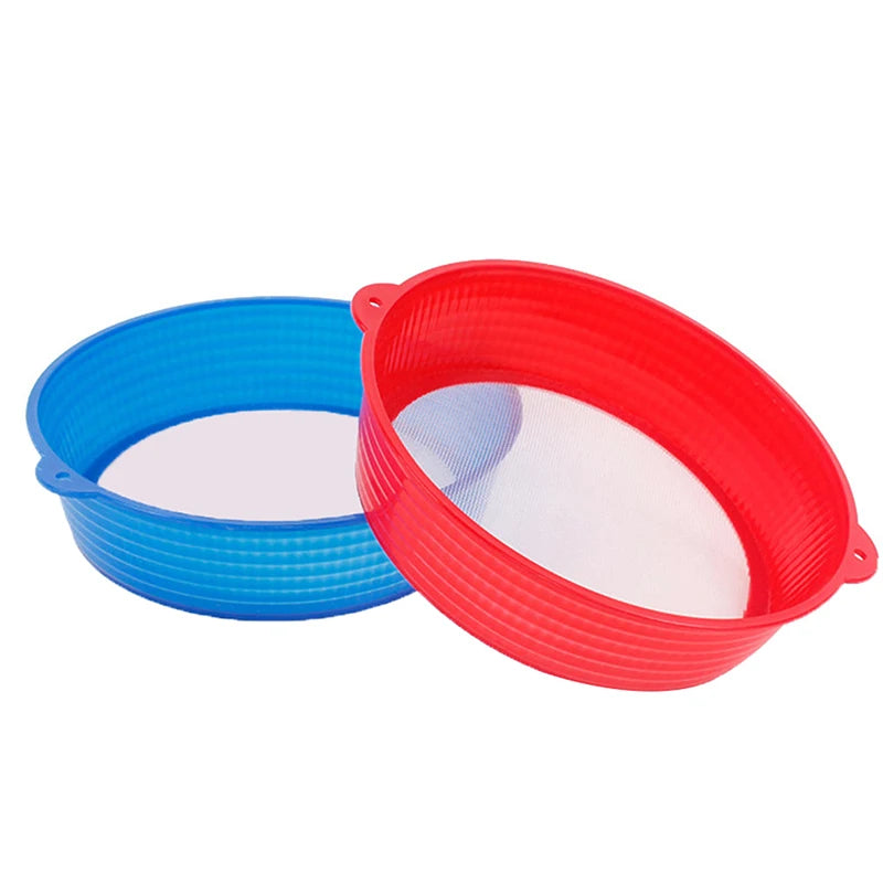 Kitchen Gadgets New Handheld 19cm Round Shape Plastic Flour Sifter Strainer