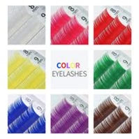Colored Lashes Eyelash Extensions C/D/L/LU(M) Curl Mix 8-15mm Natural Soft Individual Green/Blue/Brown/Purple/Pink Eyelashes