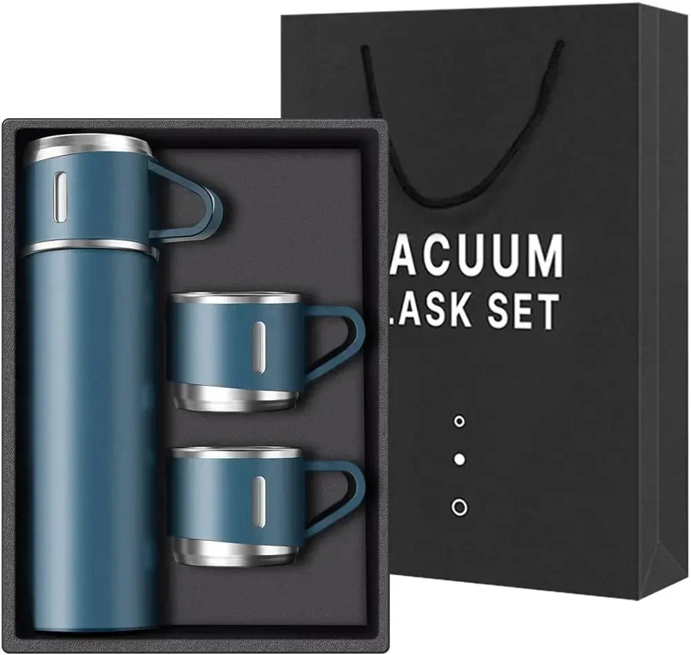 Coffee Thermos Stainless Steel Vacuum-Insulated Water Bottle  Insulated Bottle with Cup for Hot & Cold Drink Outdoor Travel Mug