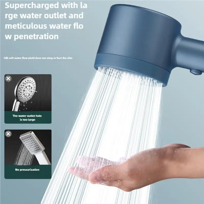 New 5 Speed Adjustment Showerhead High Pressure Shower Head One-Key Stop Handheld Shower Filter Showers for Bathroom Supplies