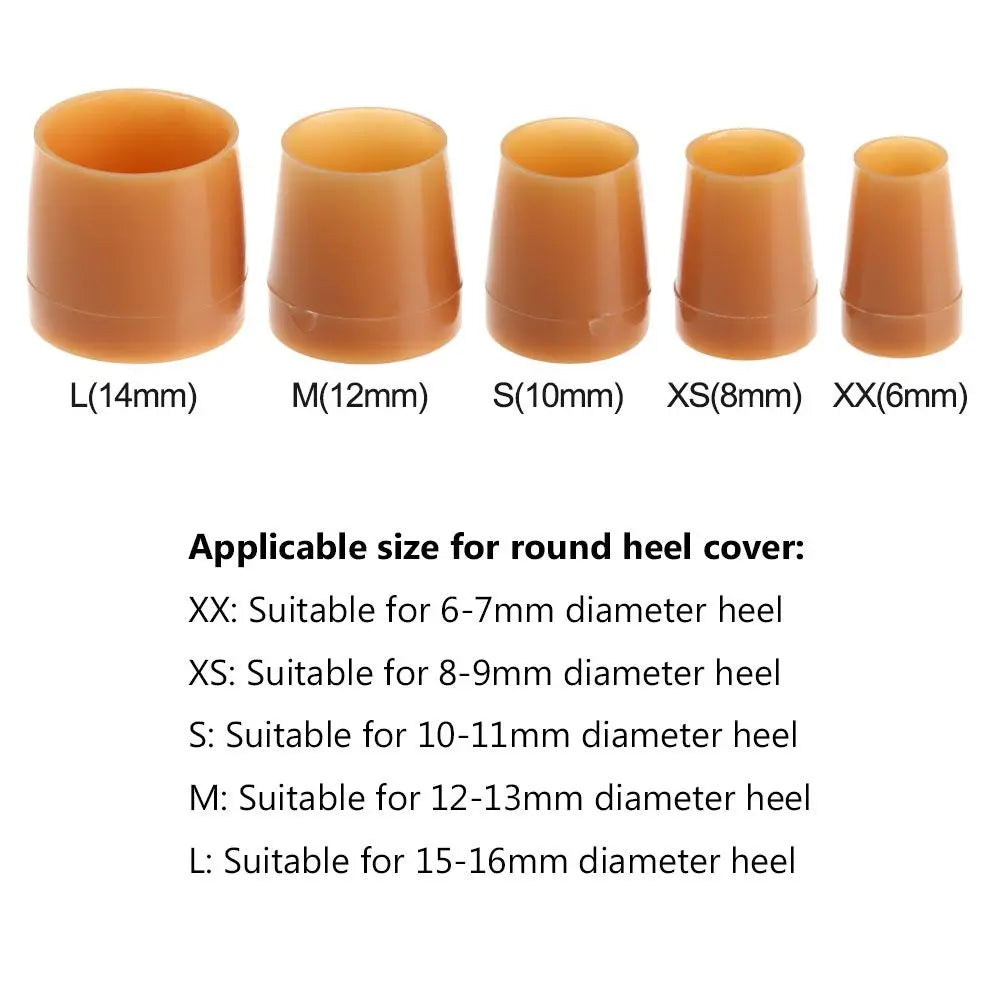 1 Pair  Heel Protector Useful Antislip High Heeler Stoppers Wearable Non-slip Round Heel Shockproof Shoes Accessories