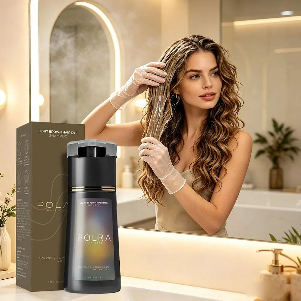 Hair Dye Shampoo Semi Permanent Hair Color Shampoo For Gray Hair Cover Women Men Black Brown Purple  Home Hair Dye Kit