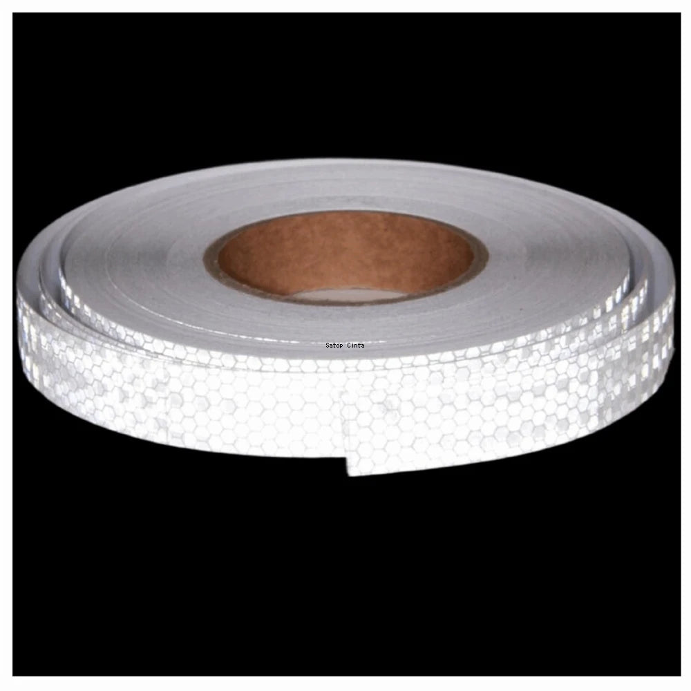 25mmx10M Shining Reflective Warning Tapes Bicycle Waterproof Self-Adhesive White Stickers Reflectors Strips For Cars Motorcycle