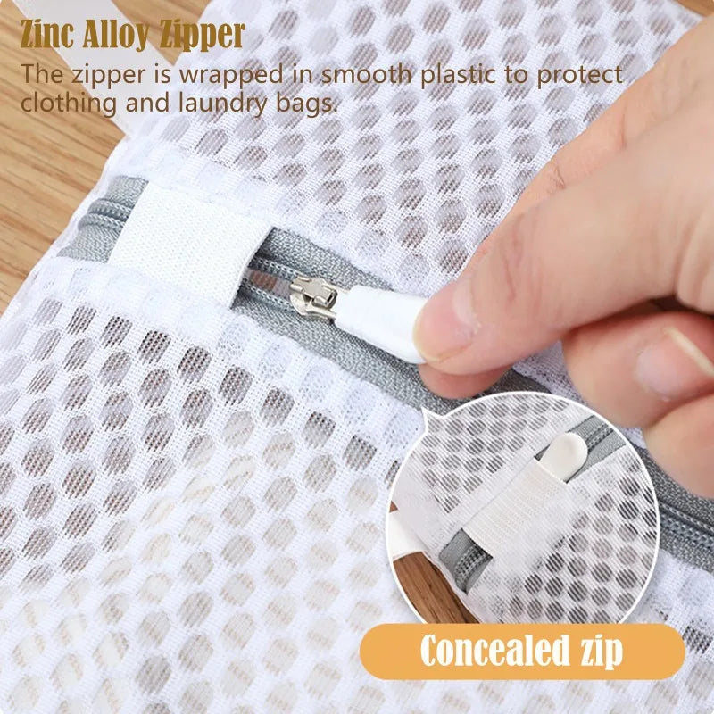 1/2/4/5/10Pcs Mesh Laundry Bags Durable Honeycomb Mesh Laundry Organizer Bags Reusable Washing Machines Bag