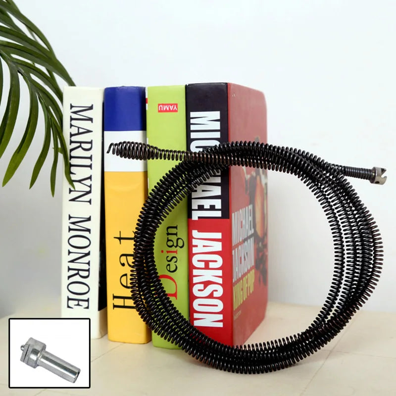 5M Pipe Dredging Tool Spring Pipe Sewer Pipe Unblocker Bathroom Kitchen Drain Cleaner Sinks Basin Pipeline Clogged Remover Tools