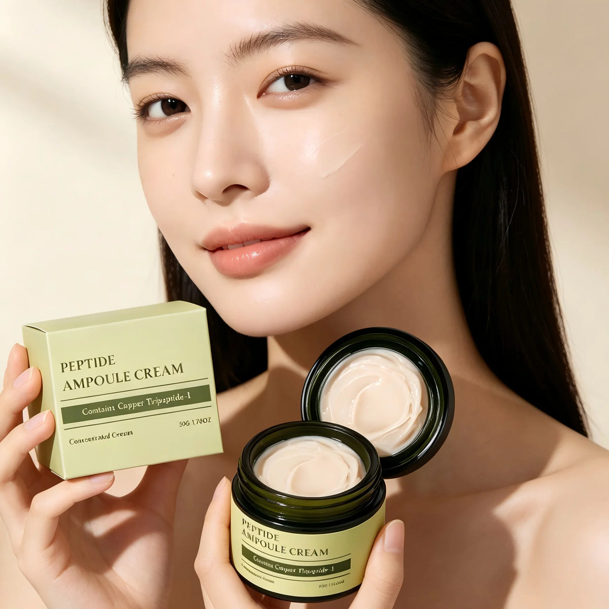 Peptide Ampoule Cream Anti Wrinkle Reduction Firm Skin Elasticity Enhancement Strengthening Skin Barrier Repair Peptide Cream