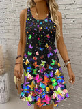 Womens A Line Dress Summer Dress Off The Shoulder Dress Vacation Vintage Daily Loose Fit Floral Graphic Tropical Sleevele U Neck
