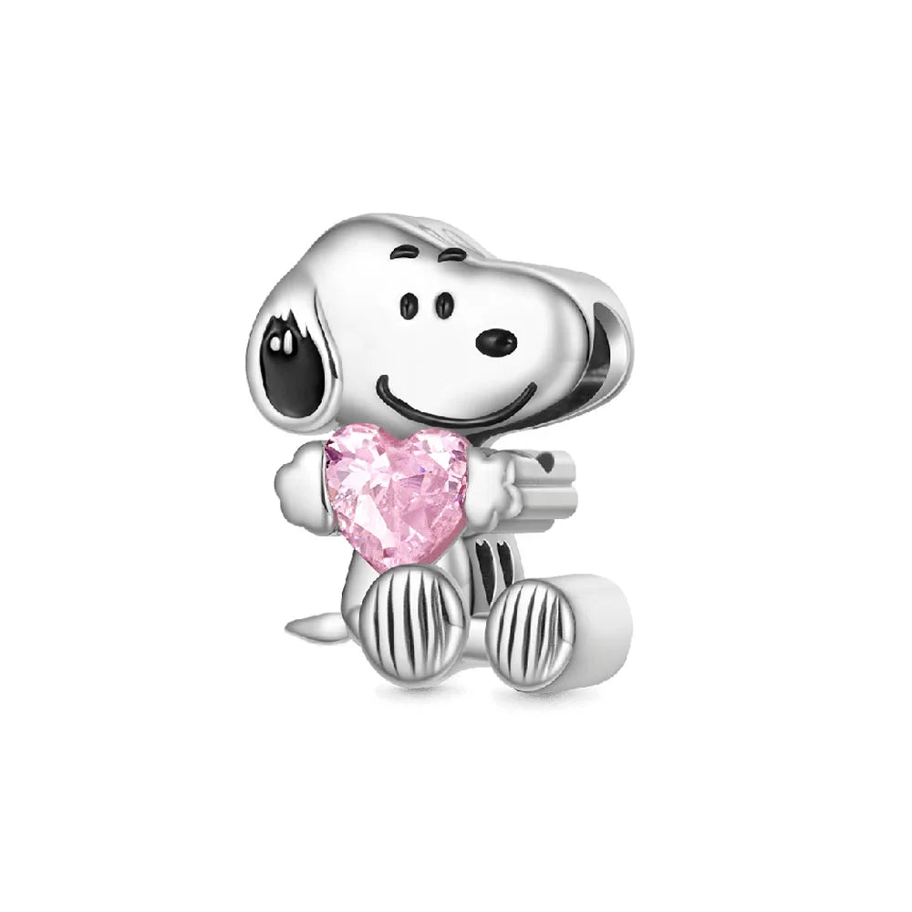 Cartoon 925Silver Balloon Dog, Red House, Watermelon Dog Male and Female Pendant,Fit Bracelet DIY Jewelry for Girls and Children