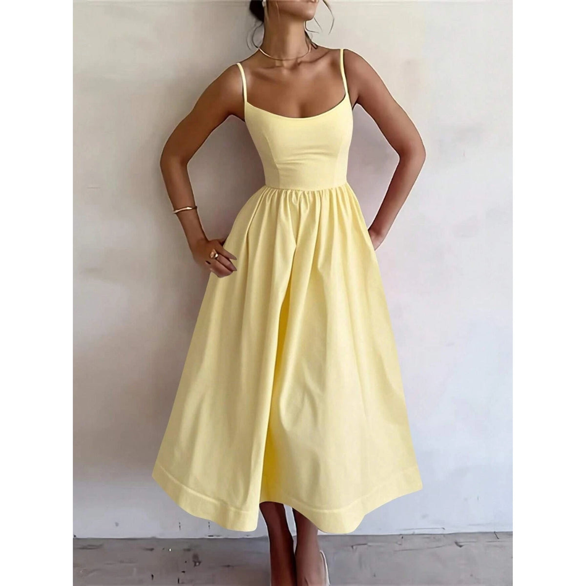 High Waist A-Line Dress Elegant Vacation Style Women's Gown Strapless Slimming Skirt Casual Leisure Fashion plus Size
