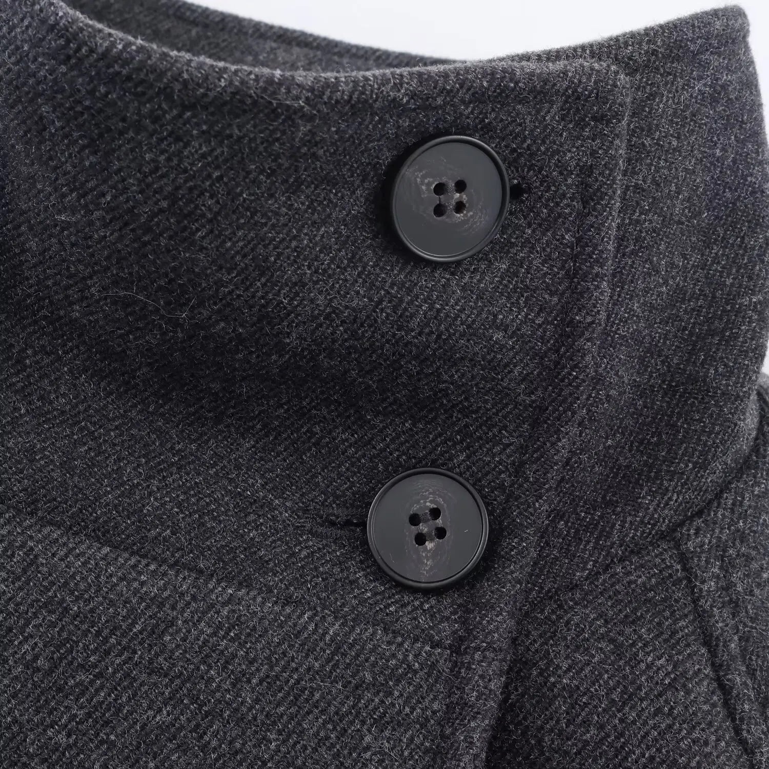 Ladies'Elegant High-End Grey Woolen Coat Women Stand Collar Single Breasted With Belt Long Coat Commut Casual High Street Coat