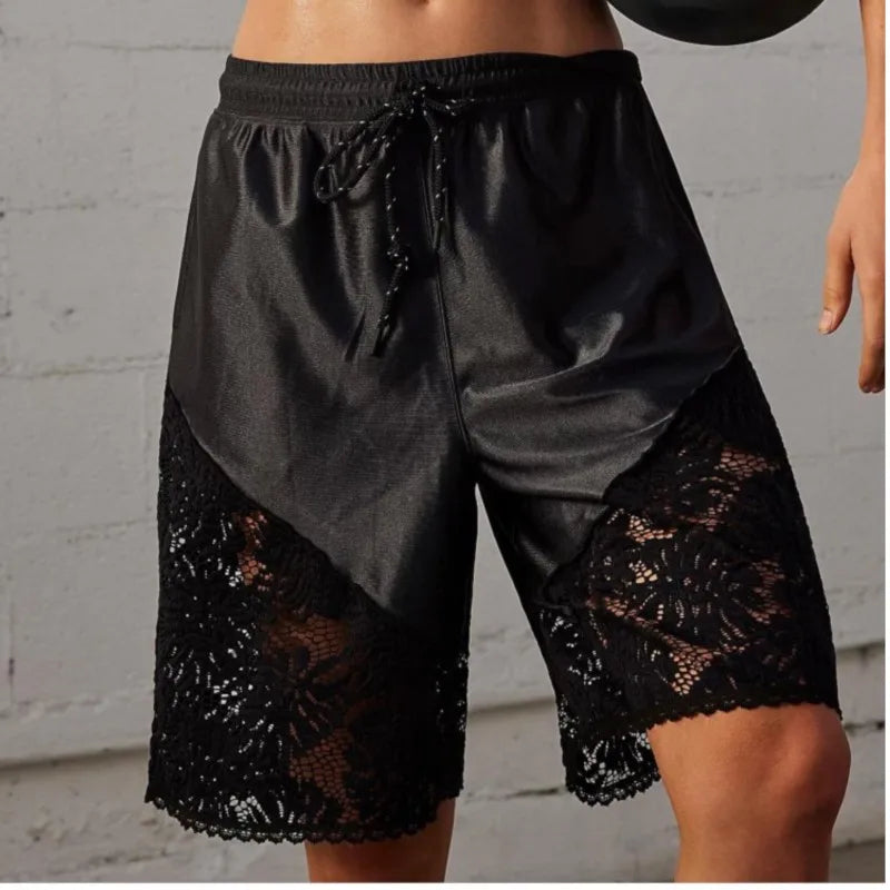 Shorts For Women Lace Five-point Pants Chic Sports Drawstring Beach Party Hot Shorts Casual Female Fashion Streetwear Clothing