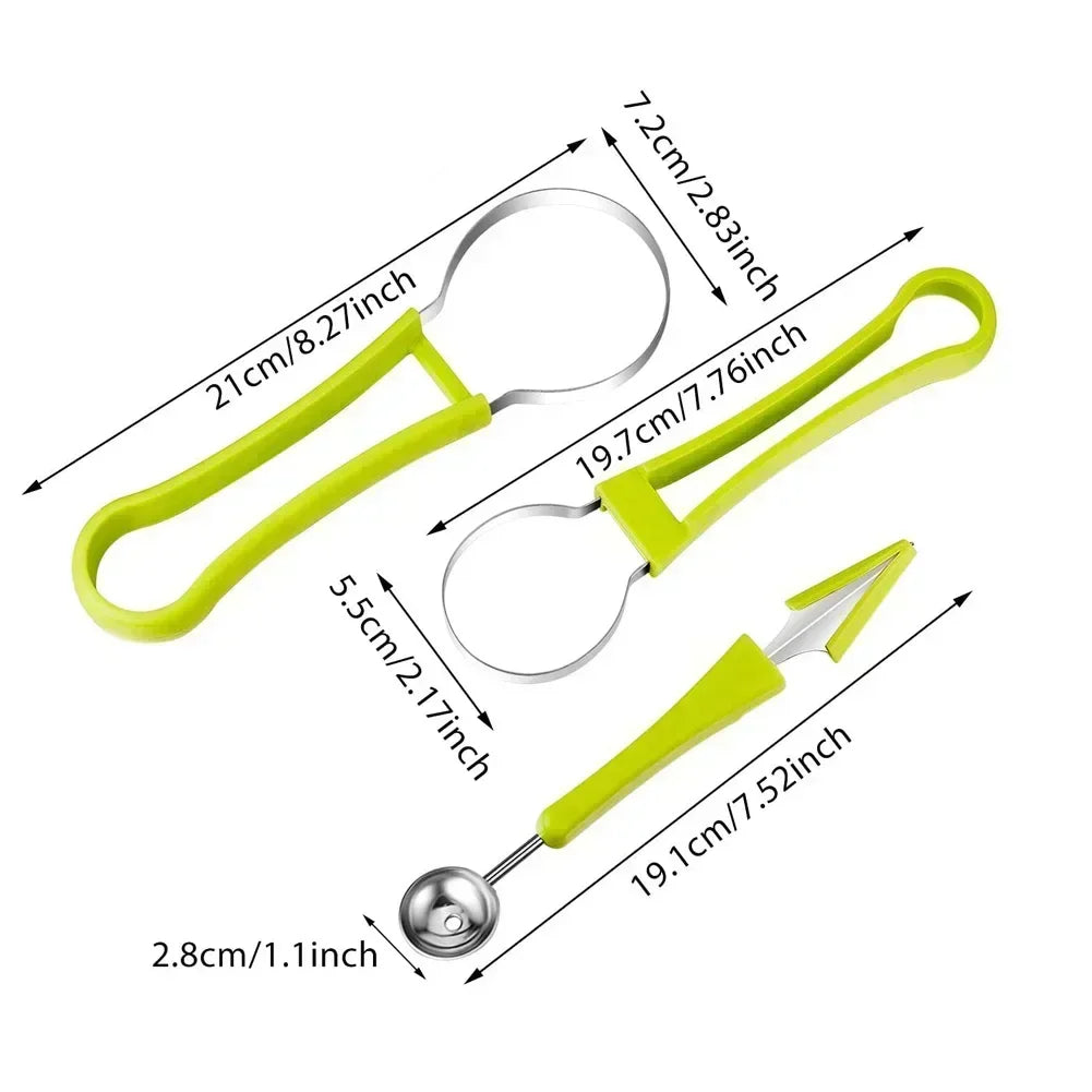 4 in 1 Melon Cutter Scoop Fruit Carving Knife Fruit Cutter Dig Pulp Separator Kitchen Gadgets Acces