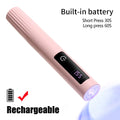 Mini UV Light Cure Nails Lamp with Stand Handheld UV Light with Display for Gel Nail Rechargeable USB Nail Dryer for Fast Curing