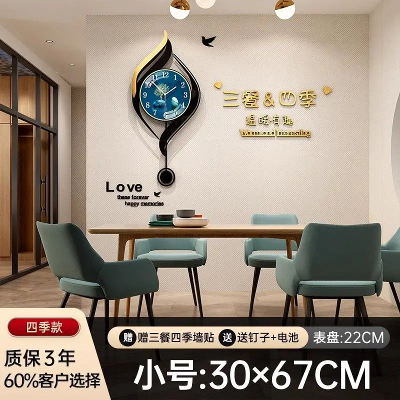 Chinese Style Xenomorph Wall Clock Modern Creative Luxury Metal Art Decor Silent Wall Watch For Living Room Study Home Decor