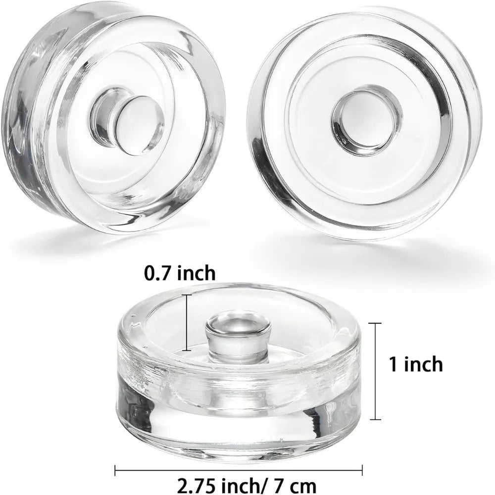 1 Pcs Fermented Glass Weights Clear with Handle Heavy Fermenting Weights Kitchen Gadgets Sealed Cheeseits Fermentation Household