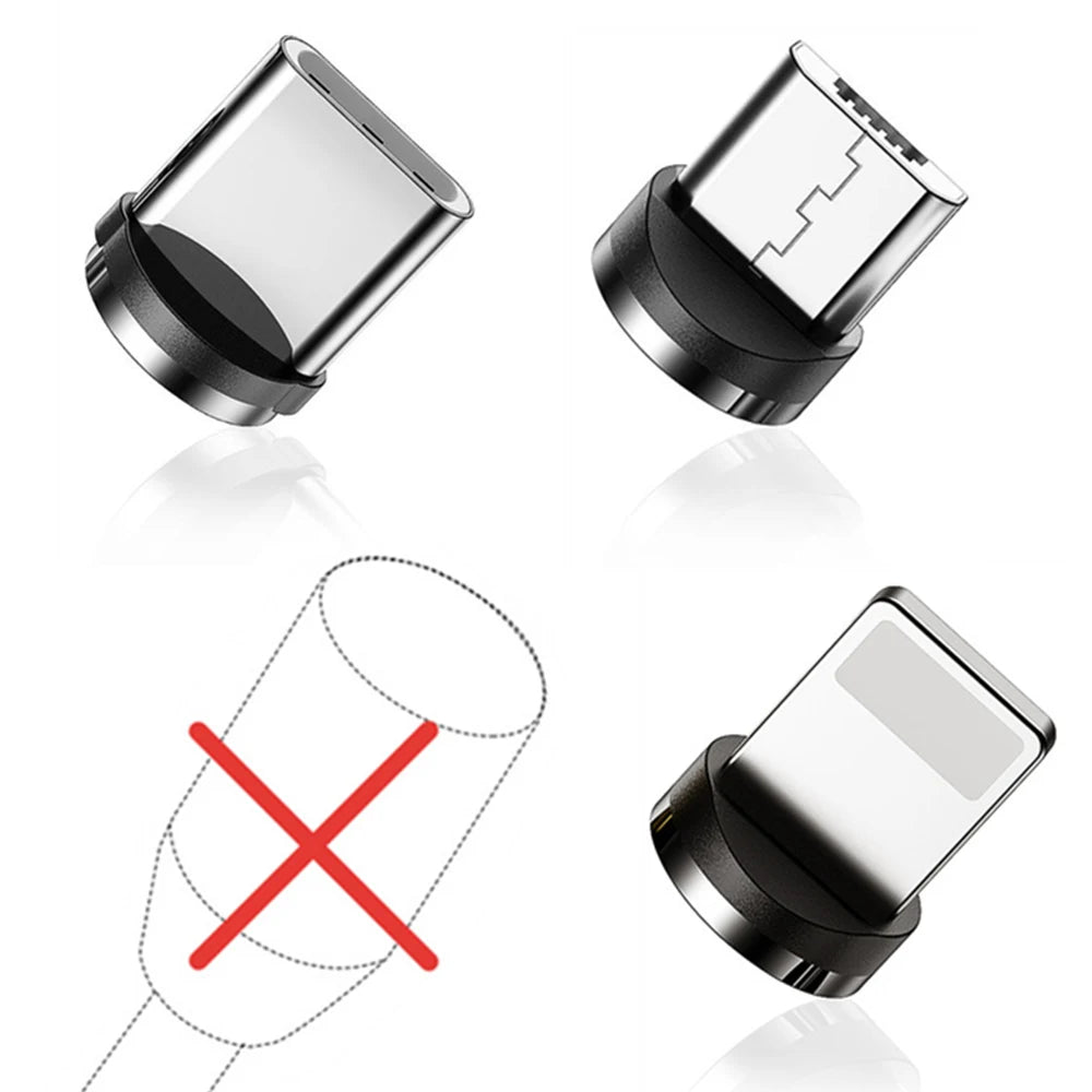 2022 New Round Magnetic Cable plug Type C Micro USB C Plugs Fast Charging Phone Microusb Type-C Magnet Charger Plug