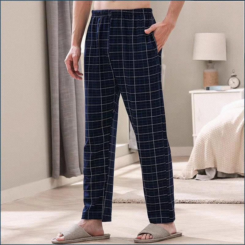Extra-Large Size, Stylish Men's Pajama Pants for Spring and Autumn, Plus-Size Casual Home Pants, Thin Long Pants for Lounging at Home