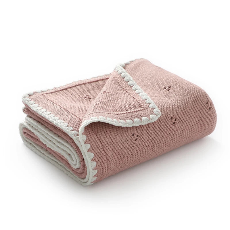 Soft Comfortable Baby Swaddle Blankets 90*70cm Newborn Boys Girls Knitted Sleeping Covers Stuff for Stroller Bassinet Infant Mat